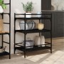 Black Engineered Wood Kitchen Cart 65x40x86.5cm by , Kitchen and dining carts - Ref: Foro24-842396, Price: 72,56 €, Discount: %