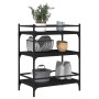 Black Engineered Wood Kitchen Cart 65x40x86.5cm by , Kitchen and dining carts - Ref: Foro24-842396, Price: 72,56 €, Discount: %