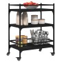 Black Engineered Wood Kitchen Cart 65x40x86.5cm by , Kitchen and dining carts - Ref: Foro24-842396, Price: 72,56 €, Discount: %