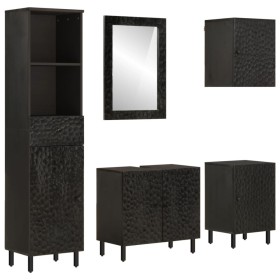 5-piece bathroom cabinet set solid mango wood by , Bathroom furniture - Ref: Foro24-3206296, Price: 486,43 €, Discount: %