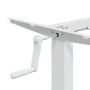 White steel standing desk frame (94-135)x60x(70-114) cm by , Desks - Ref: Foro24-4005340, Price: 107,99 €, Discount: %