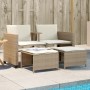 2 seater garden sofa with beige PE rattan table and stools by , Garden sets - Ref: Foro24-368420, Price: 226,52 €, Discount: %