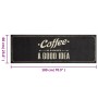 Washable kitchen rug velvet coffee text 60x180 cm by , Doormats - Ref: Foro24-4005597, Price: 29,78 €, Discount: %