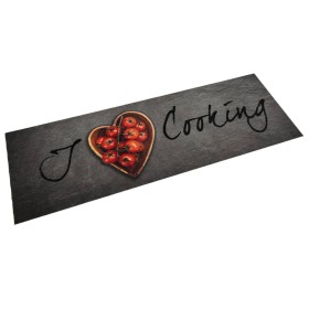 Washable velvet kitchen rug with Cooking text 60x180 cm by , Doormats - Ref: Foro24-4005618, Price: 30,99 €, Discount: %