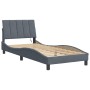 Dark gray velvet bed frame with LED lights 90x190 cm by , Beds and slatted bases - Ref: Foro24-3213752, Price: 142,37 €, Disc...