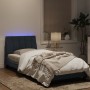 Dark gray velvet bed frame with LED lights 90x190 cm by , Beds and slatted bases - Ref: Foro24-3213752, Price: 142,37 €, Disc...