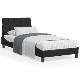 Estructura de cama con luces LED terciopelo negro 90x200 cm de , Camas y somieres - Ref: Foro24-3213759, Precio: 149,42 €, De...