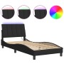 Black velvet bed frame with LED lights 90x200 cm by , Beds and slatted bases - Ref: Foro24-3213759, Price: 148,38 €, Discount: %