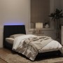 Estructura de cama con luces LED terciopelo negro 90x200 cm de , Camas y somieres - Ref: Foro24-3213759, Precio: 148,38 €, De...