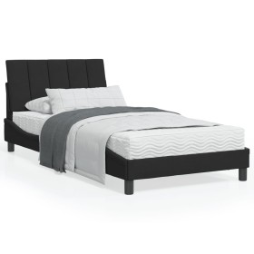 Black velvet bed frame with LED lights 100x200 cm by , Beds and slatted bases - Ref: Foro24-3213765, Price: 145,99 €, Discoun...