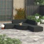 Set of 6 pieces of black synthetic rattan garden furniture and cushions by vidaXL, Garden sets - Ref: Foro24-46752, Price: 51...