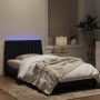 Estructura de cama con luces LED terciopelo negro 100x200 cm de , Camas y somieres - Ref: Foro24-3213765, Precio: 145,99 €, D...