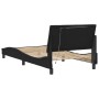 Black velvet bed frame with LED lights 100x200 cm by , Beds and slatted bases - Ref: Foro24-3213765, Price: 148,36 €, Discoun...