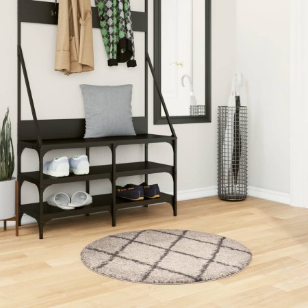 Modern high pile rug PAMPLONA anthracite beige Ø 80 cm by , Rugs - Ref: Foro24-375397, Price: 24,54 €, Discount: %