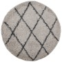 Modern high pile rug PAMPLONA anthracite beige Ø 80 cm by , Rugs - Ref: Foro24-375397, Price: 24,54 €, Discount: %