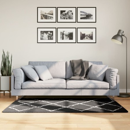 Modern high pile rug PAMPLONA black and cream 80x150 cm by , Rugs - Ref: Foro24-375405, Price: 31,41 €, Discount: %