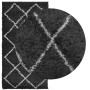 Modern high pile rug PAMPLONA black and cream 80x150 cm by , Rugs - Ref: Foro24-375405, Price: 31,41 €, Discount: %