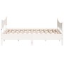 White pine wood bed frame with headboard 200x200cm by , Beds and slatted bases - Ref: Foro24-3216370, Price: 268,43 €, Discou...