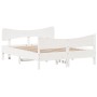 White pine wood bed frame with headboard 150x200cm by , Beds and slatted bases - Ref: Foro24-3216379, Price: 242,92 €, Discou...