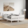 White pine wood bed frame with headboard 150x200cm by , Beds and slatted bases - Ref: Foro24-3216379, Price: 242,92 €, Discou...