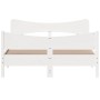 Estructura de cama con cabecero madera de pino blanco 150x200cm de , Camas y somieres - Ref: Foro24-3216379, Precio: 242,92 €...