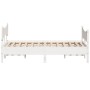 Estructura de cama con cabecero madera de pino blanco 150x200cm de , Camas y somieres - Ref: Foro24-3216379, Precio: 242,92 €...