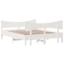 Estructura de cama con cabecero madera de pino blanco 150x200cm de , Camas y somieres - Ref: Foro24-3216379, Precio: 242,92 €...