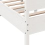 Estructura de cama con cabecero madera de pino blanco 150x200cm de , Camas y somieres - Ref: Foro24-3216379, Precio: 242,92 €...