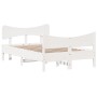 Bed frame with white pine wood headboard 120x200 cm by , Beds and slatted bases - Ref: Foro24-3216385, Price: 201,25 €, Disco...