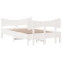 Bed frame with white pine wood headboard 120x200 cm by , Beds and slatted bases - Ref: Foro24-3216385, Price: 201,25 €, Disco...