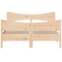 Bed frame with solid pine wood headboard 140x190 cm by , Beds and slatted bases - Ref: Foro24-3216393, Price: 176,51 €, Disco...