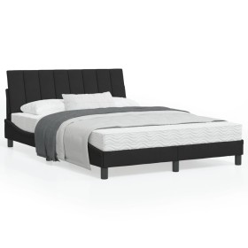 Bed frame with black velvet headboard 140x190 cm by , Beds and slatted bases - Ref: Foro24-3207845, Price: 227,56 €, Discount: %