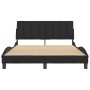 Estructura de cama con cabecero de terciopelo negro 140x190 cm de , Camas y somieres - Ref: Foro24-3207845, Precio: 227,99 €,...