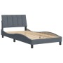 Dark gray velvet bed frame with headboard 100x200 cm by , Beds and slatted bases - Ref: Foro24-3207832, Price: 136,28 €, Disc...