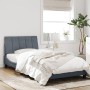 Dark gray velvet bed frame with headboard 100x200 cm by , Beds and slatted bases - Ref: Foro24-3207832, Price: 136,28 €, Disc...