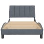 Dark gray velvet bed frame with headboard 100x200 cm by , Beds and slatted bases - Ref: Foro24-3207832, Price: 136,28 €, Disc...