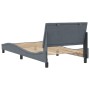 Estructura cama con cabecero terciopelo gris oscuro 100x200 cm de , Camas y somieres - Ref: Foro24-3207832, Precio: 138,87 €,...