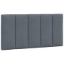 Estructura cama con cabecero terciopelo gris oscuro 100x200 cm de , Camas y somieres - Ref: Foro24-3207832, Precio: 138,87 €,...