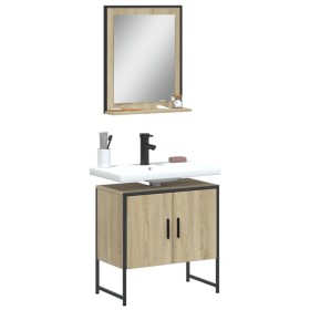 Set de muebles de baño 2 pzas madera de ingeniería roble sonoma de , Muebles de baño - Ref: Foro24-3214335, Precio: 89,99 €, ...