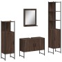 Set de muebles de baño 4 pzas madera contrachapada marrón roble de , Muebles de baño - Ref: Foro24-3214363, Precio: 230,65 €,...