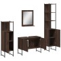 Set de muebles de baño 4 pzas madera contrachapada marrón roble de , Muebles de baño - Ref: Foro24-3214363, Precio: 230,65 €,...