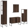 Set de muebles de baño 4 pzas madera contrachapada marrón roble de , Muebles de baño - Ref: Foro24-3214363, Precio: 230,65 €,...