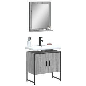 Set de muebles de baño 2 pzas madera de ingeniería gris sonoma de , Muebles de baño - Ref: Foro24-3214337, Precio: 91,13 €, D...