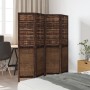 Dark brown paulownia wood 4-panel separator screen by , Room dividers - Ref: Foro24-358705, Price: 103,04 €, Discount: %