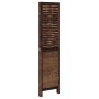 Dark brown paulownia wood 4-panel separator screen by , Room dividers - Ref: Foro24-358705, Price: 103,04 €, Discount: %