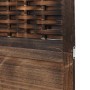 Dark brown paulownia wood 4-panel separator screen by , Room dividers - Ref: Foro24-358705, Price: 103,04 €, Discount: %