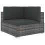 Corner sectional seat with 1 unit of gray PE rattan cushions by vidaXL, Modular outdoor sofas - Ref: Foro24-46799, Price: 183...