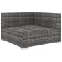 Corner sectional seat with 1 unit of gray PE rattan cushions by vidaXL, Modular outdoor sofas - Ref: Foro24-46799, Price: 183...