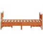 Estructura cama con cabecero madera pino marrón cera 120x190 cm de , Camas y somieres - Ref: Foro24-3216401, Precio: 196,38 €...