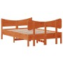 Estructura cama con cabecero madera pino marrón cera 120x190 cm de , Camas y somieres - Ref: Foro24-3216401, Precio: 196,38 €...